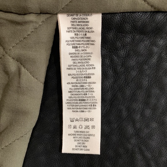 Free People Faux Leather Vegan Jacket Warm - Picture 7 of 8